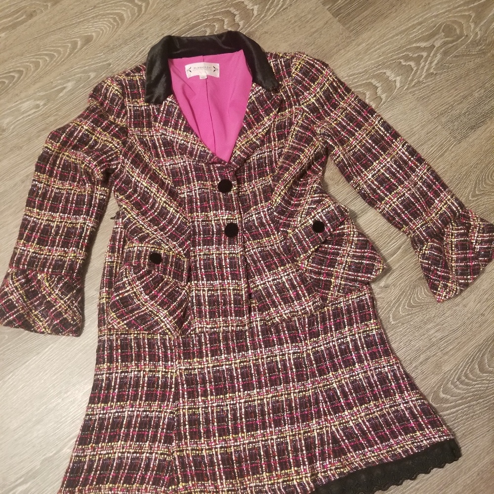 Nanette Lepore tweed separates blazer and skirt